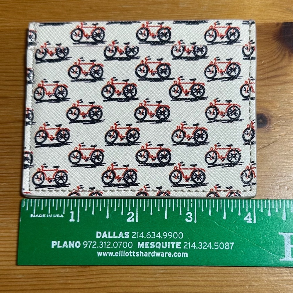 Anthropologie bicycle print card holder